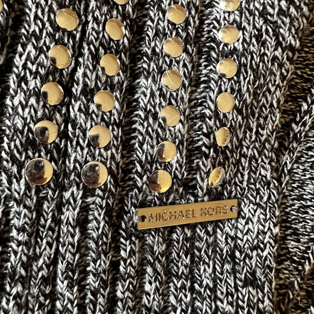 MICHAEL by Michael Kors black embellished scarf NWT